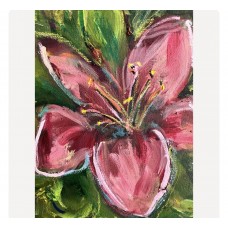 Peacock in the Garden is an original floral oil painting Peacock in the Garden is an original floral oil painting